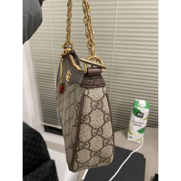 Gucci Ophidia Charm Shoulder Bag GG Coated Canvas Small - Picture 3 of 13